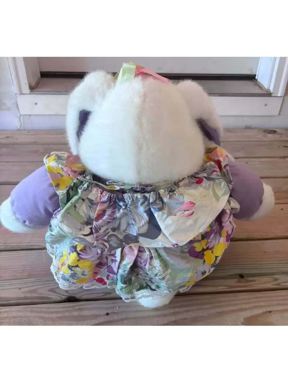 Vintage Ruffles White Plush Bunny 1990’s